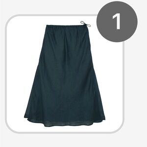 Mikoh linen maxi skirt slits both sides pockets size 3 or XL nwt